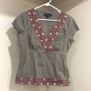 Boden top size 12 UK (close to a 8 US)